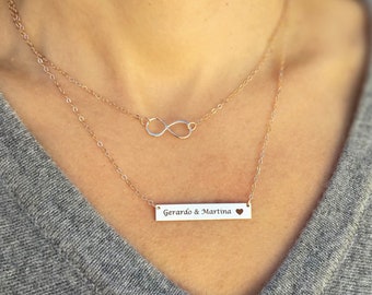 Sterling Silver Infinity Necklace Rose Gold Infinity Necklace for Women Dainty Infinity Necklace Gift Mom Sister Gifts Valentine's day gift