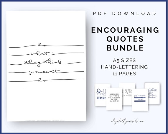 encouraging printable quotes bullet journal printable a6 etsy