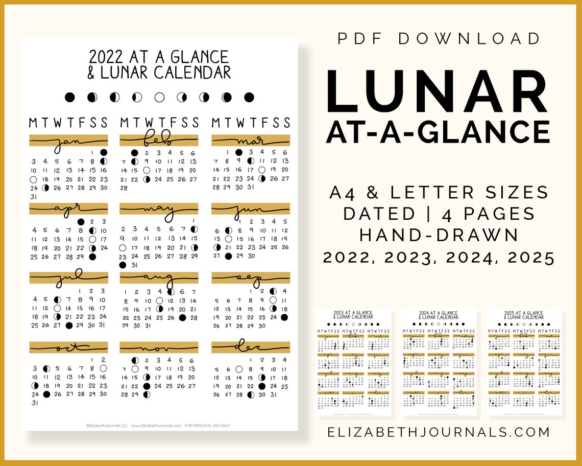 lunar-calendar-at-a-glance-moon-phases-2022-2025-etsy