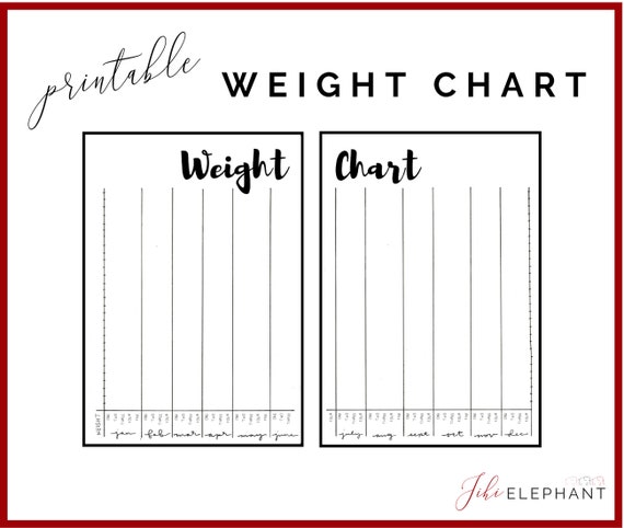 Printable Weight Chart