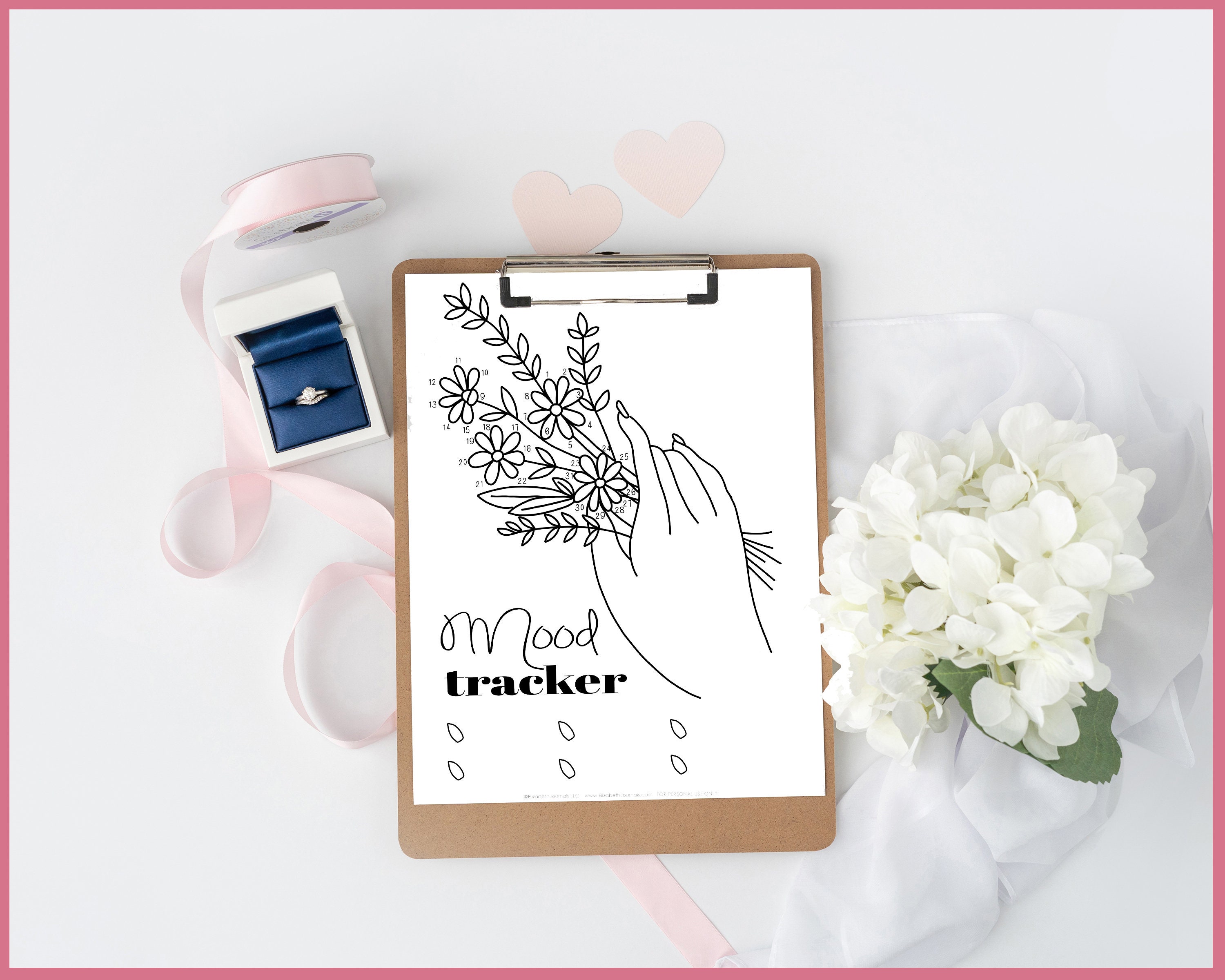 Flower Bouquet Mood Tracker Printable Planner Digital - Etsy Ireland