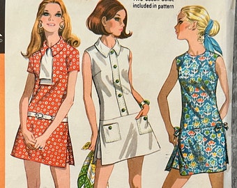 70s Playdress Sewing Pattern / Vintage 1970s Playsuit and Shorts / Women's Size 12, Bust 34 / McCalls 2424