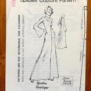 1960s Evening Gown Sewing Pattern / Vintage 60s Maxi Dress / Women&#39;s Size 12, Bust 34 / Spadea 70244 / Rare Find