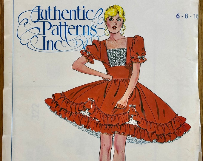 Square Dance Dress Sewing Pattern / 1970s Vintage Boho Prairie Etsy
