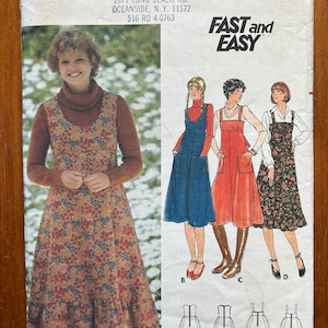 70s Dress Sewing Pattern / Vintage 1970s Women&#39;s Dress / Size 16, Bust 38 / Butterick 5546