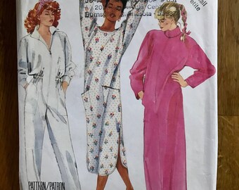 2802 UNCUT McCalls Sewing Pattern Sleepwear Robe Nightgown Jumpsuit Easy oop ff