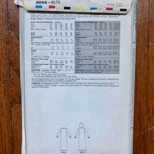 Robe &amp; Night Shirt Sewing Pattern / 80s Vintage Night Gown / Loungewear ...