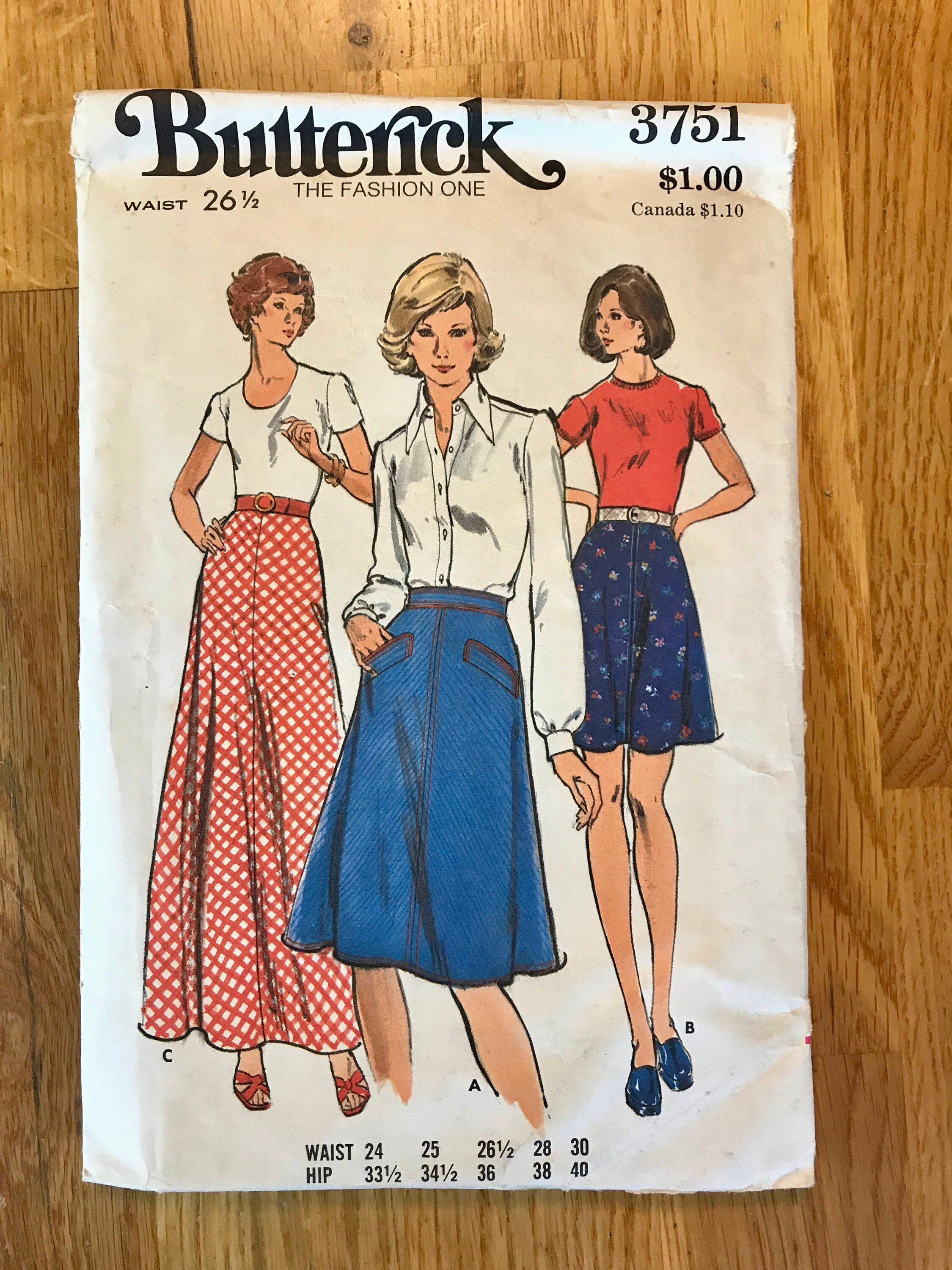 Bias Maxi Skirt Sewing Pattern / 70s Vintage Evening Length or | Etsy