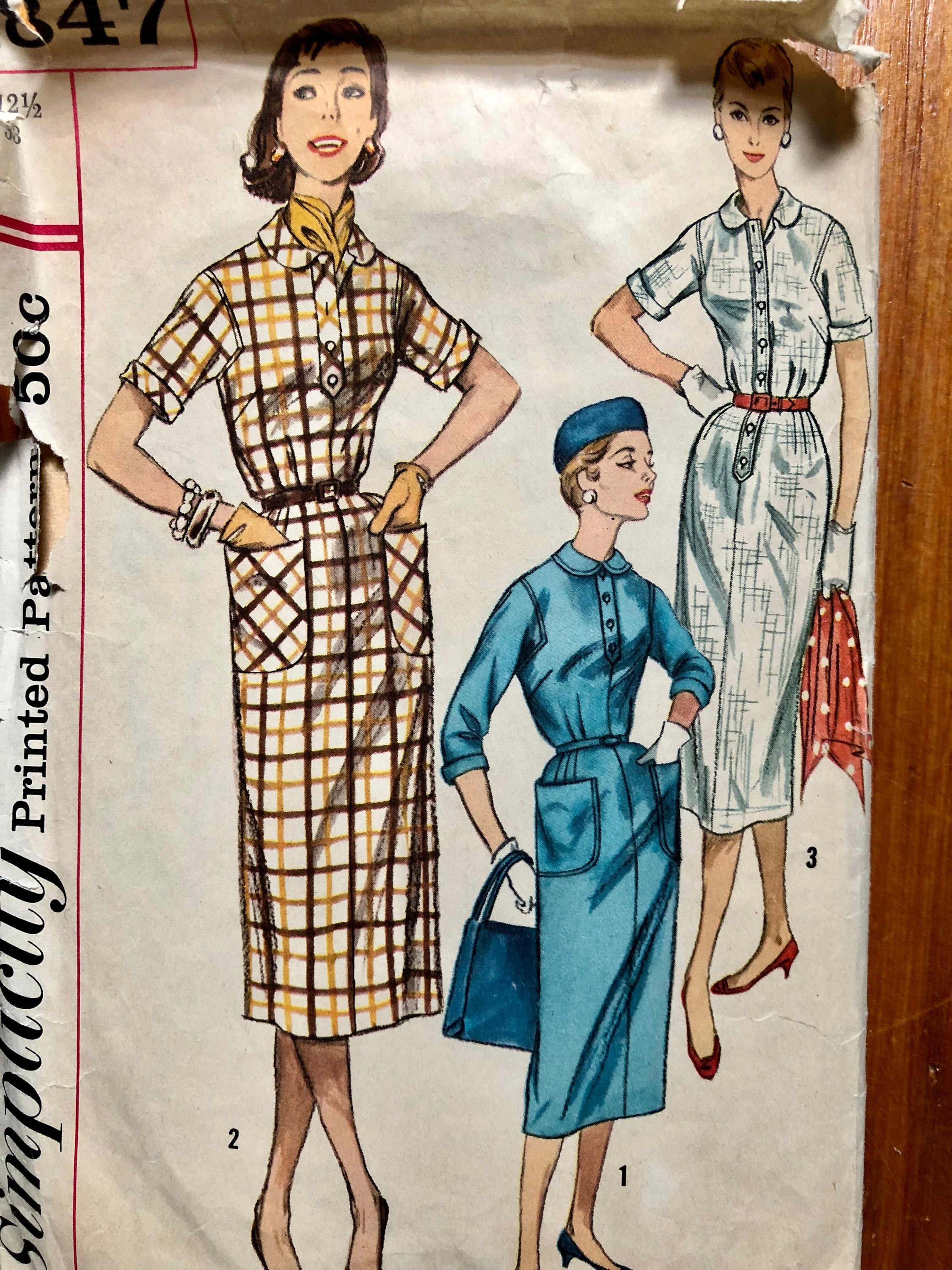 1950s Sheath Dress Sewing Pattern / 50s Vintage Women's | Etsy