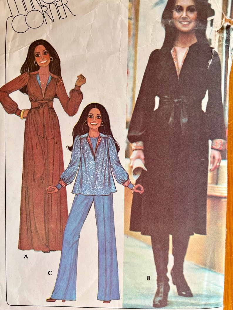 70s Maxi Dress Top Sewing Pattern Vintage 1970s Etsy