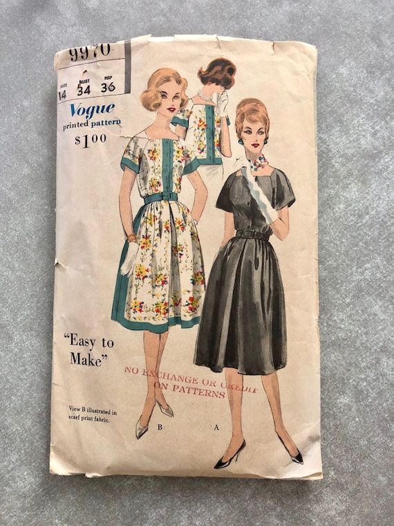 1960s Skirt & Blouse Sewing Pattern / 60s Vintage Top and | Etsy