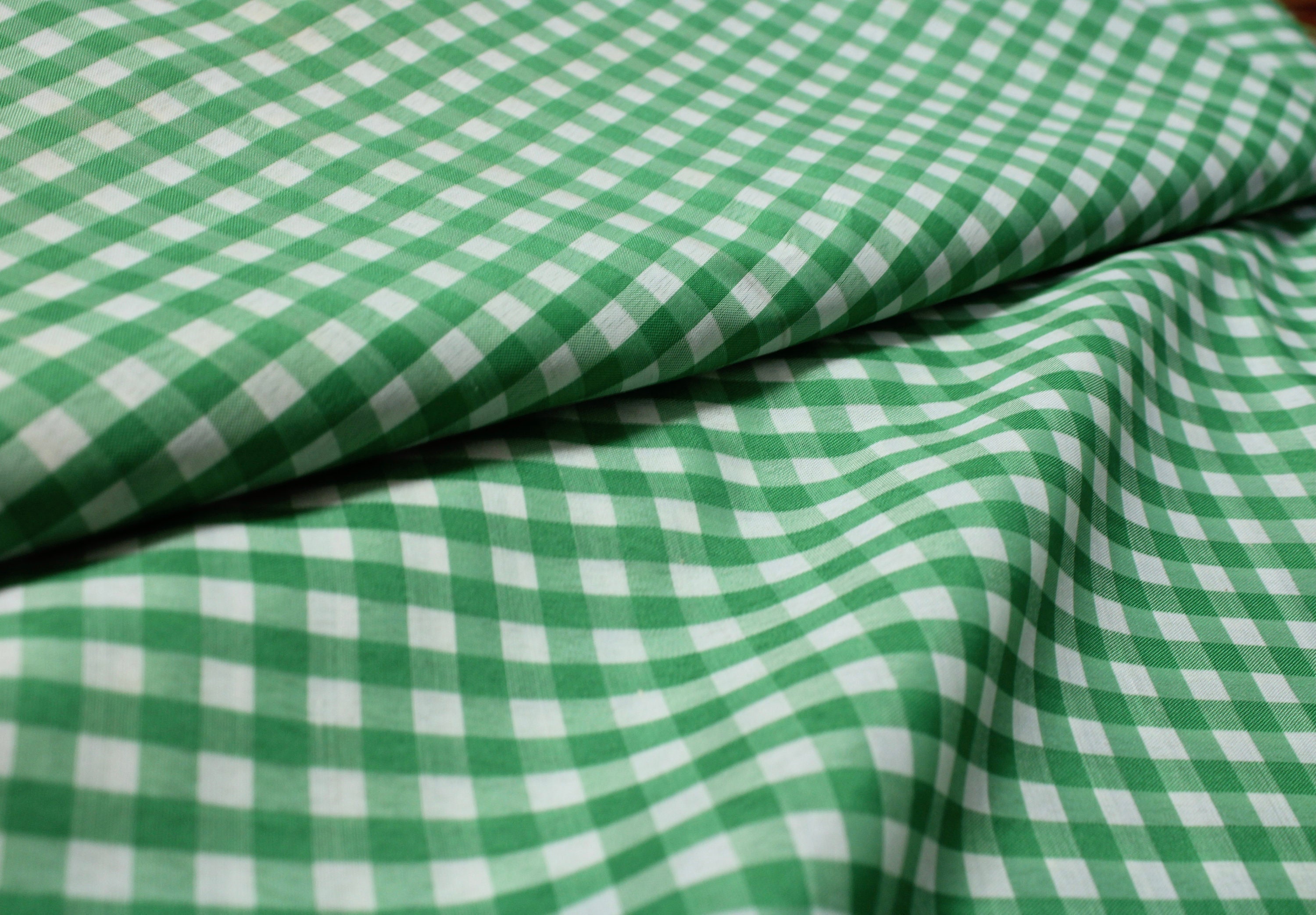 Green Gingham Fabric -  Canada