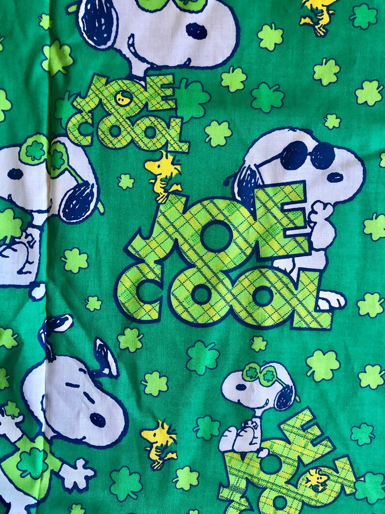 Snoopy Fabric by the Yard / Joe Cool Novelty Pattern Cotton / Etsy