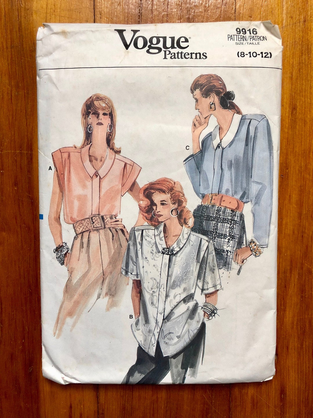 80s Shirt Sewing Pattern / Vintage 1980s Women's Top / - Etsy