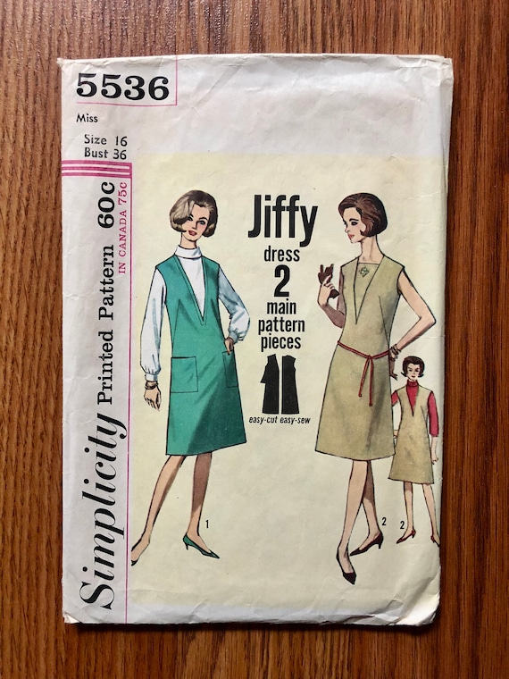 60s Jumper Dress Sewing Pattern 