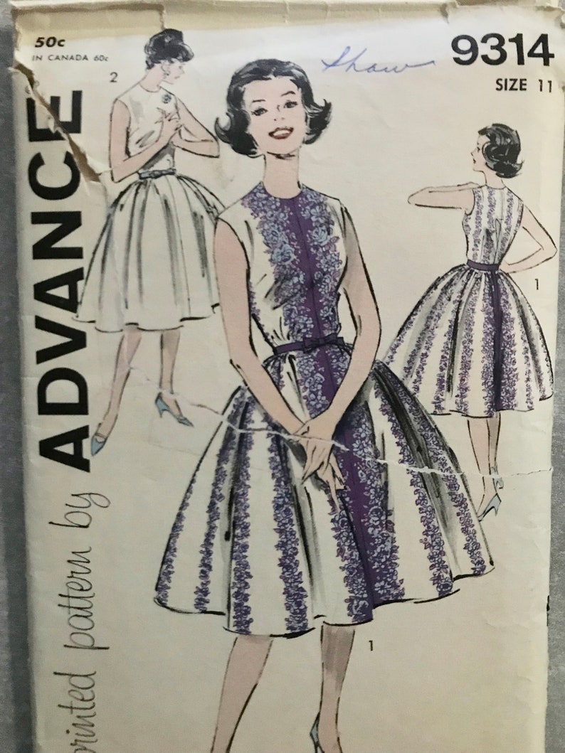 60s Fit 'N Flare Dress Sewing Pattern / 1960s Vintage Day - Etsy