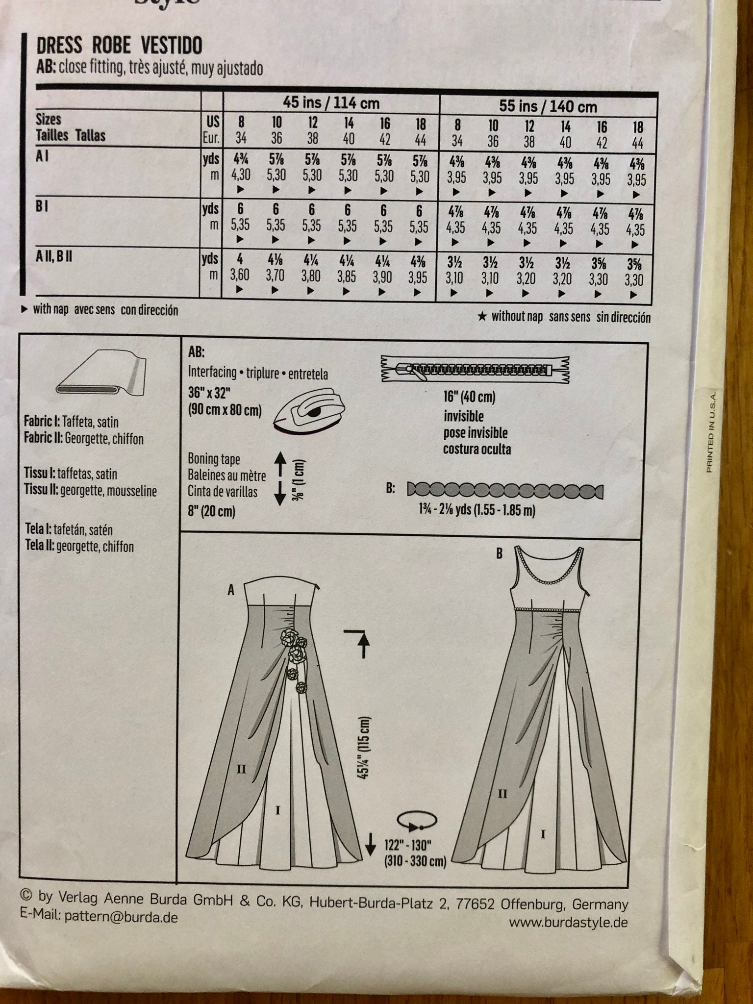 Evening Gown Sewing Pattern / Prom Dress / Strapless or Sleeveless