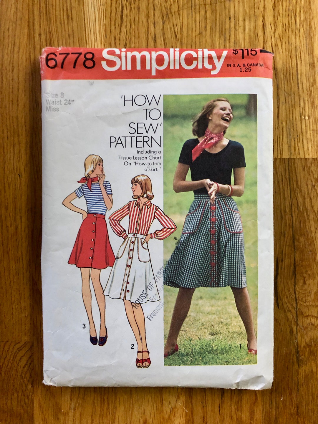 70s Skirt Sewing Pattern / Vintage 'how to Sew' Front - Etsy
