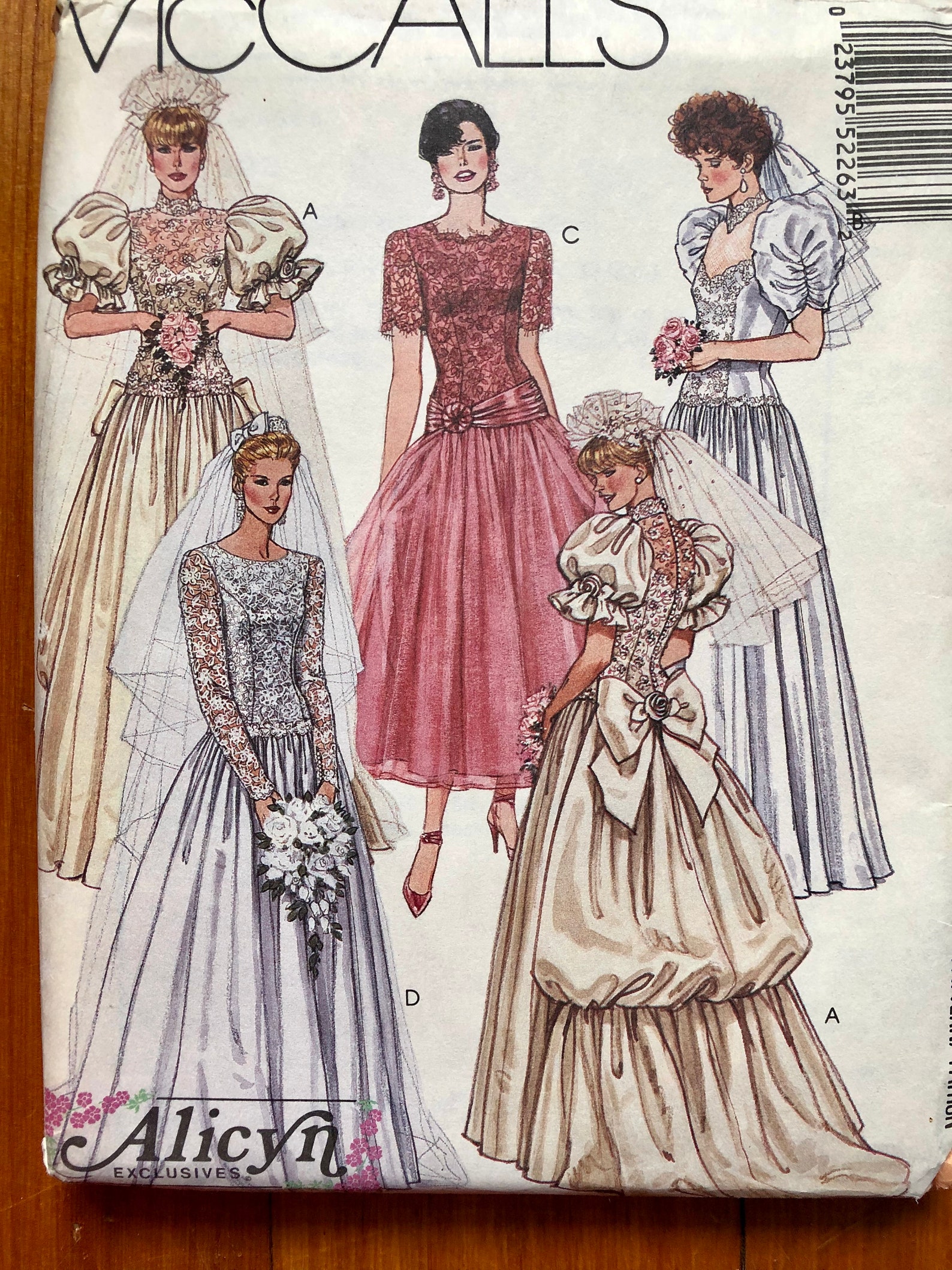 90s Wedding Dress Sewing Pattern / Vintage Evening Gown / Size - Etsy