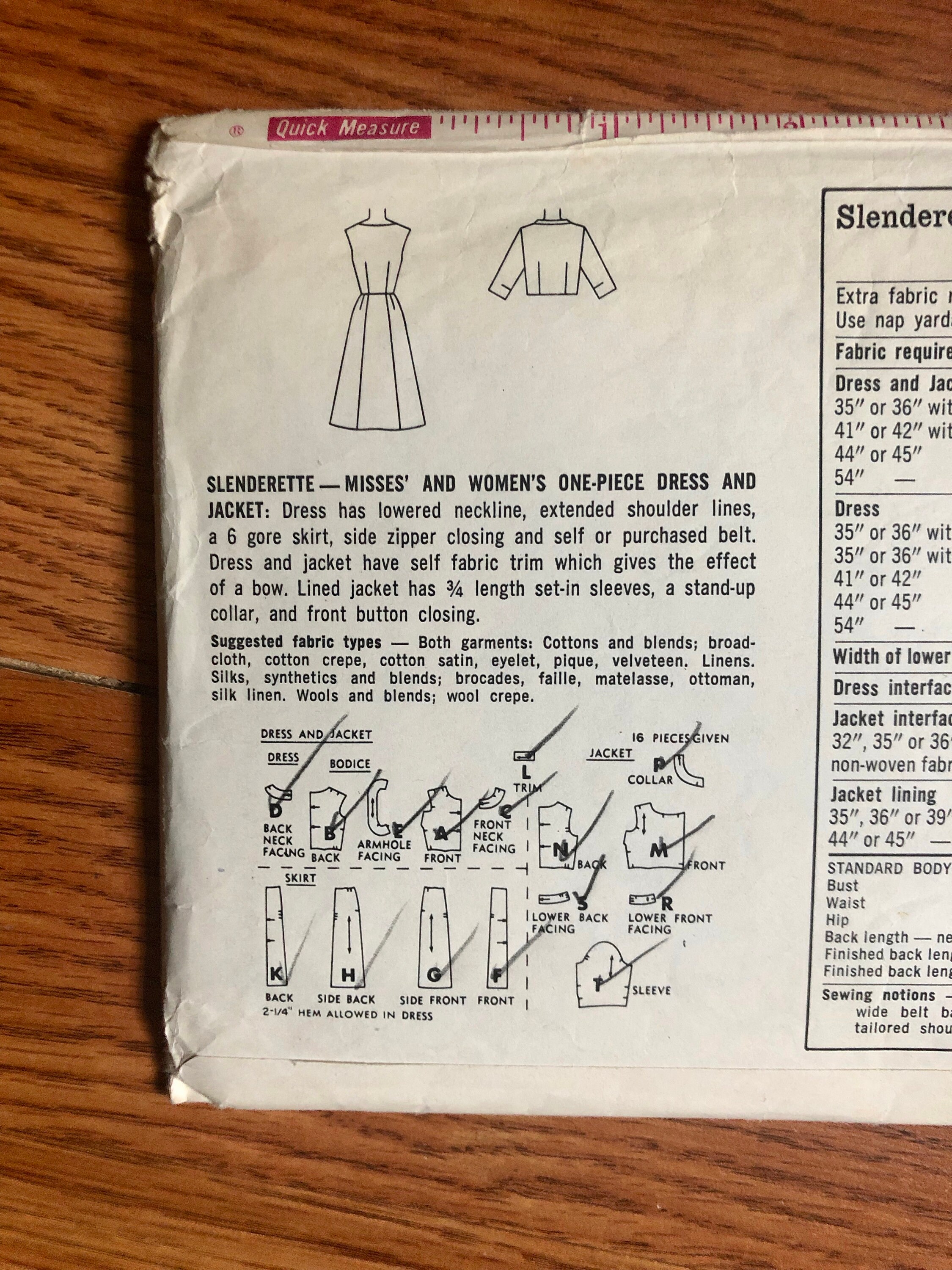 60s Dress & Jacket Sewing Pattern / Vintage 1960s Women's | Etsy