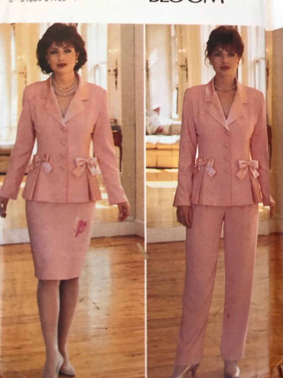 Jacket Skirt Pants Sewing Pattern Noviello Bloom 90s Vintage Women s Sizes 6 8 10 Butterick 4094 Etsy