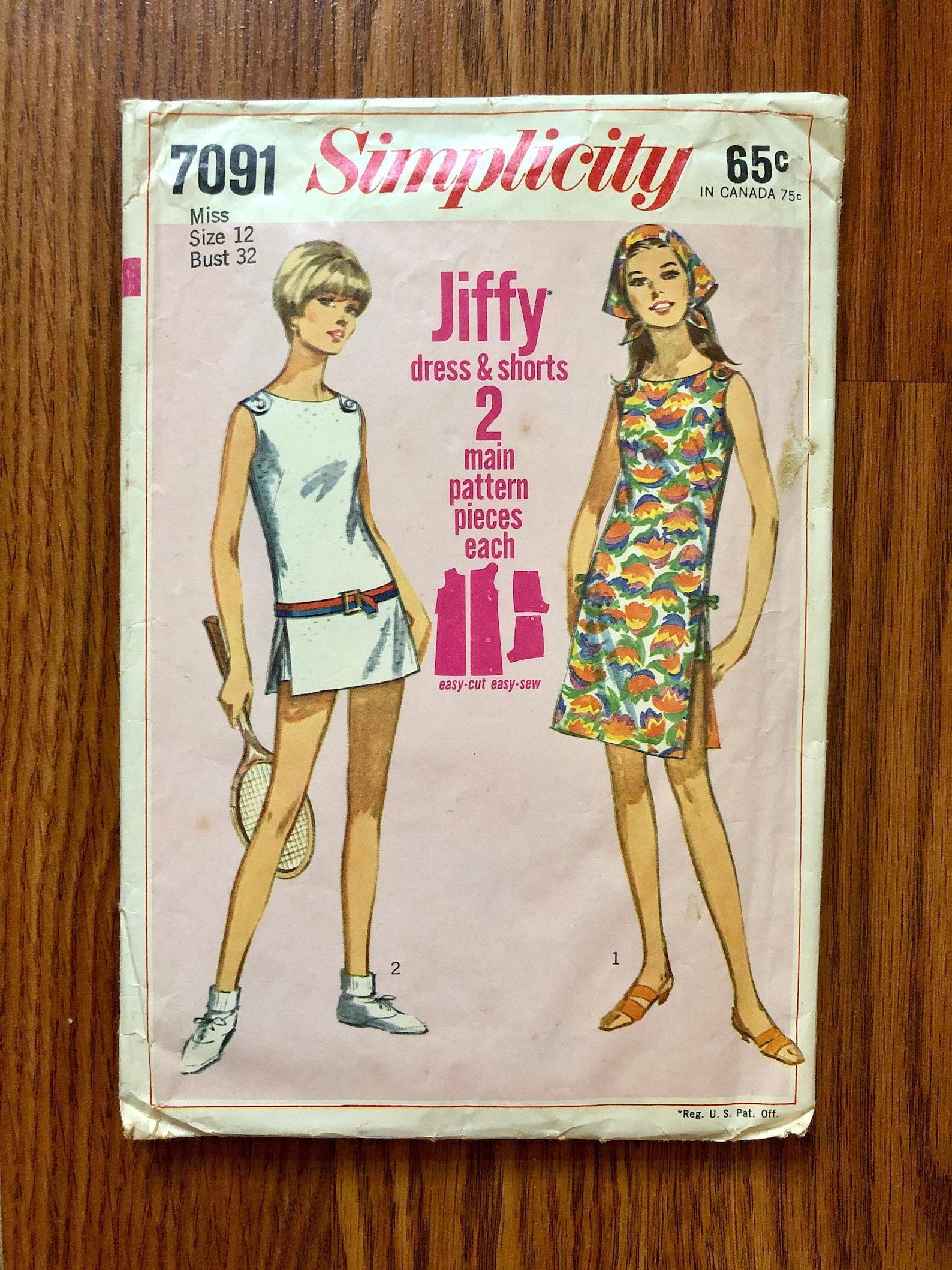 60s Tennis Dress Sewing Pattern / 1960s Vintage Mini Play Etsy