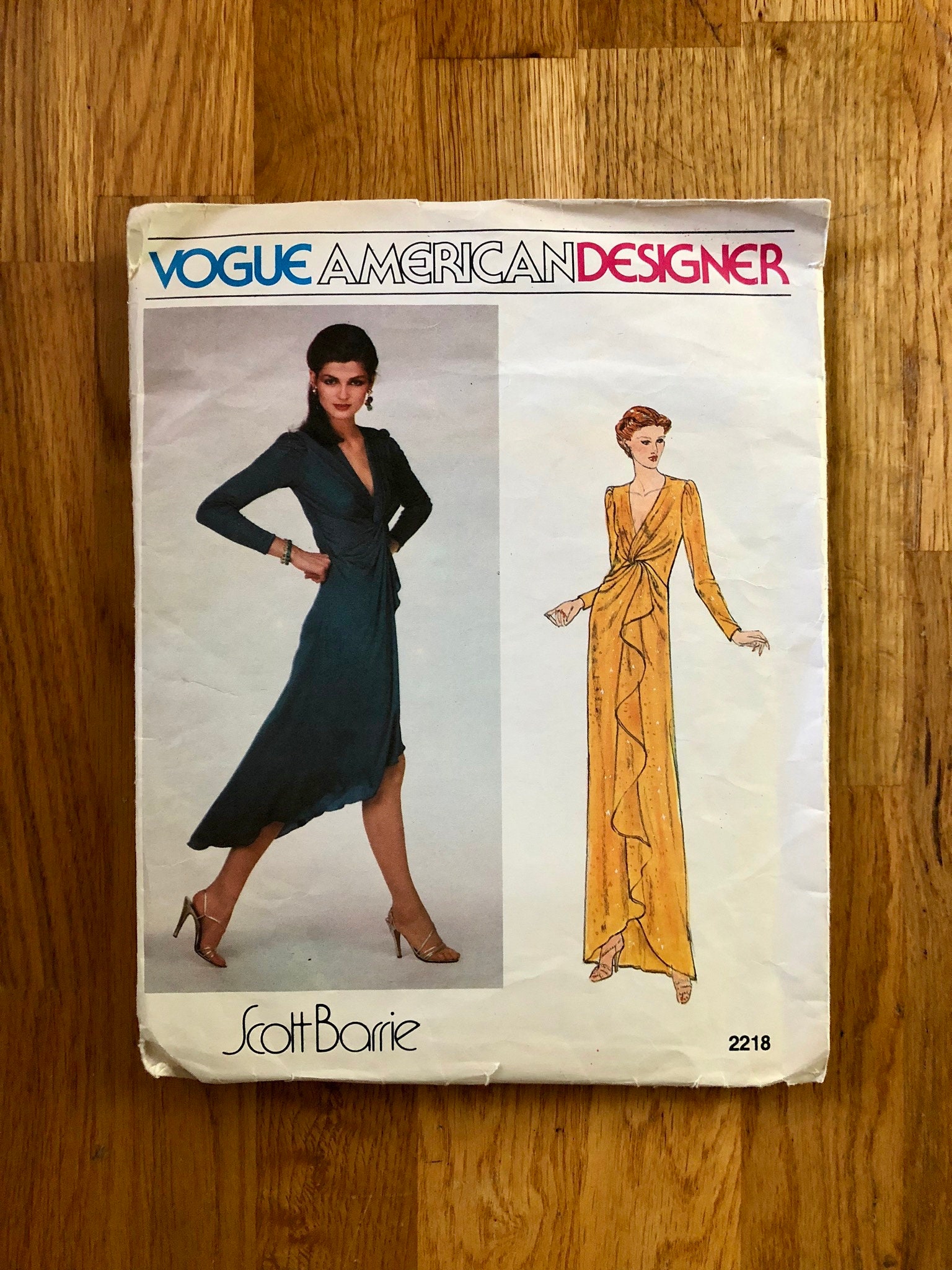 Scott Barrie Dress Sewing Pattern / Vogue 2218 Designer | Etsy