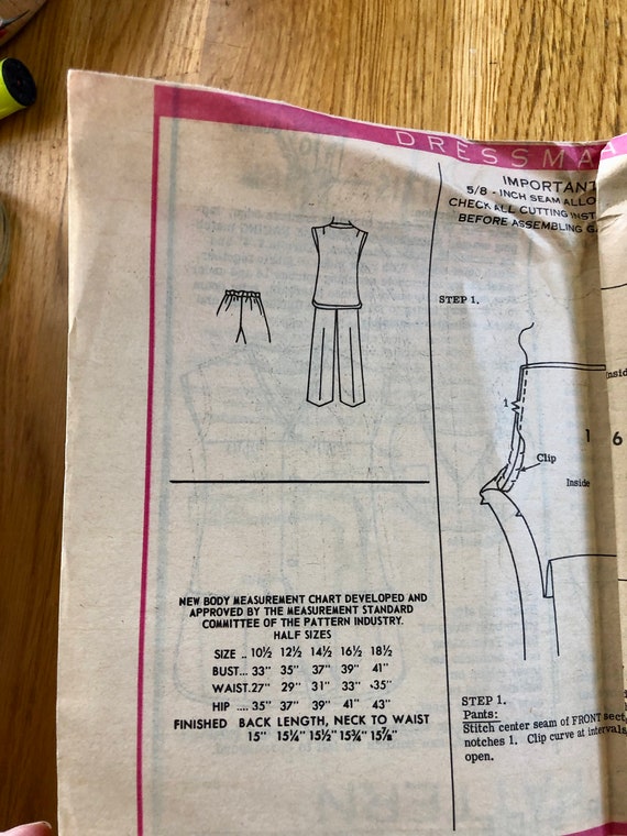 Smock Top & Pants Sewing Pattern / 70s Vintage Women's - Etsy