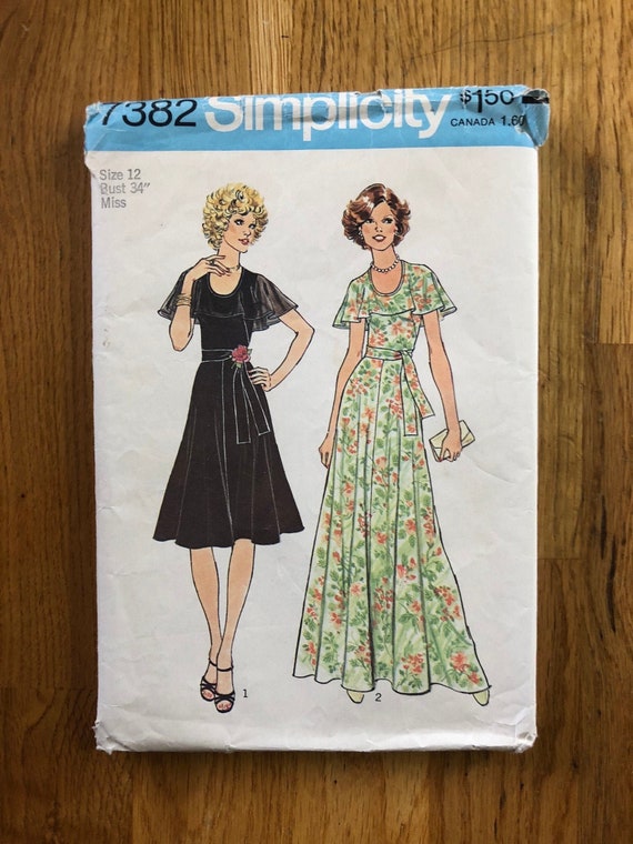 70s Evening Gown Sewing Pattern / Vintage 1970s Women's | Etsy
