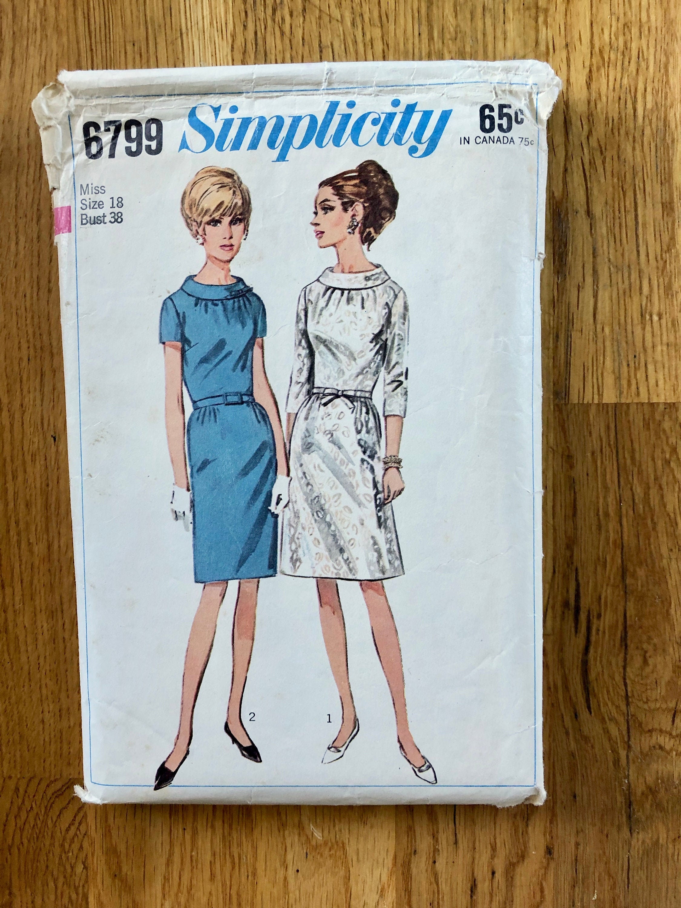 60s Mod Dress Sewing Pattern / Vintage 
