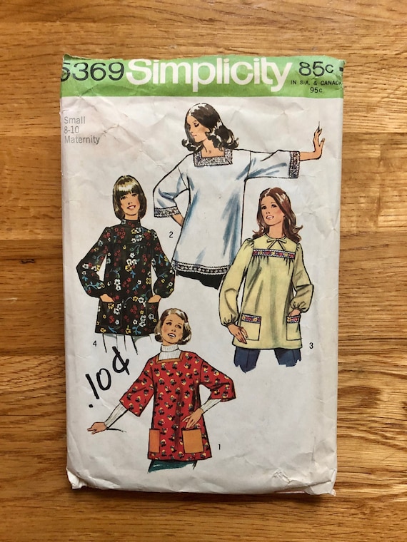 Maternity Tops Sewing Pattern / Vintage Blouse / Top / Size Small