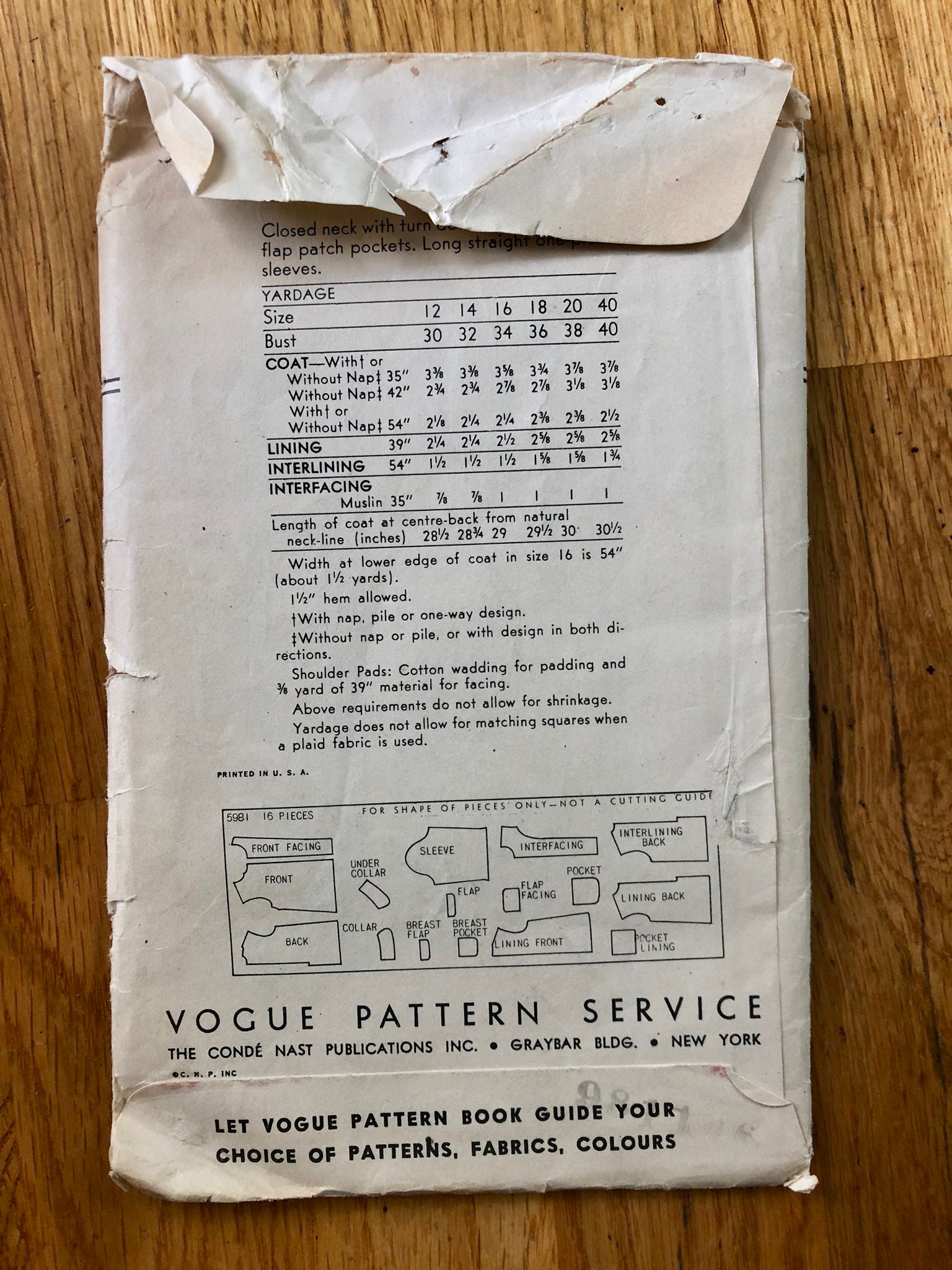 1940s Coat Sewing Pattern / Vintage 40s Women's Jacket / | Etsy