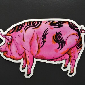 Pegatina CERDO TATUADO