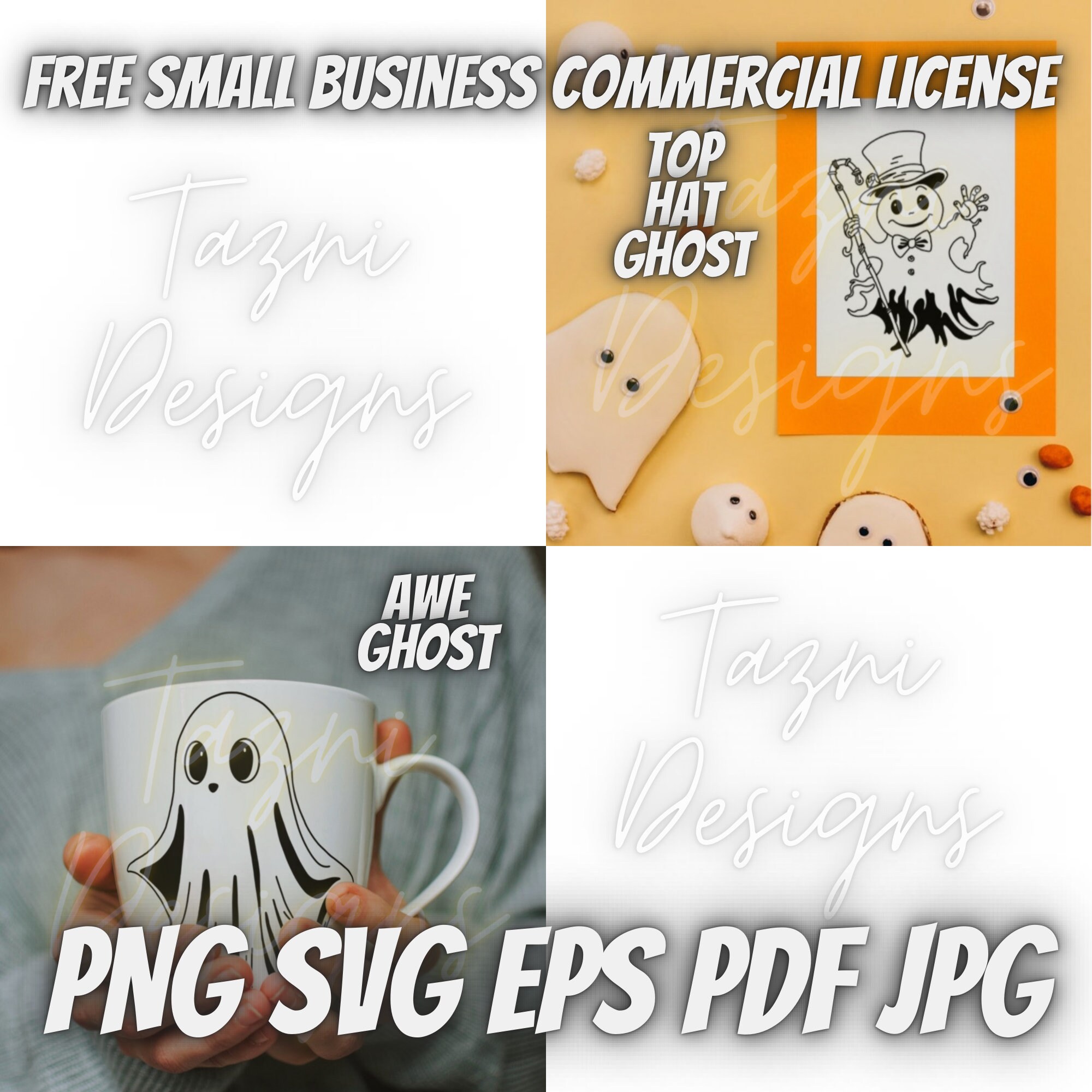 Halloween Ghost SVG Bundle Spooky Season Smiles Cute Png Jpg Pdf Eps ...