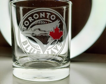 Verre à whisky Toronto Blue Jays verre à whisky personnalisé pour votre garçon d'honneur cadeau d'anniversaire pour mari idées cadeaux idées cadeaux personnalisées