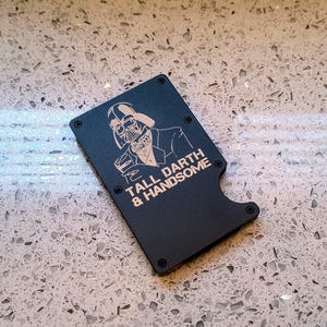 Carteira personalizada com bloqueio RFID, gravação personalizada, presente para ele, porta-cartões minimalista, presente de dia dos pais, aniversário