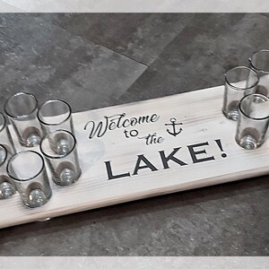 Kitchen Dining Drink Barware Housewarming Present Shot Glass Holder Home Bar Gift Shot Glasses Serving Board Wooden Shot Flight Shot Glasses Serving Tray
