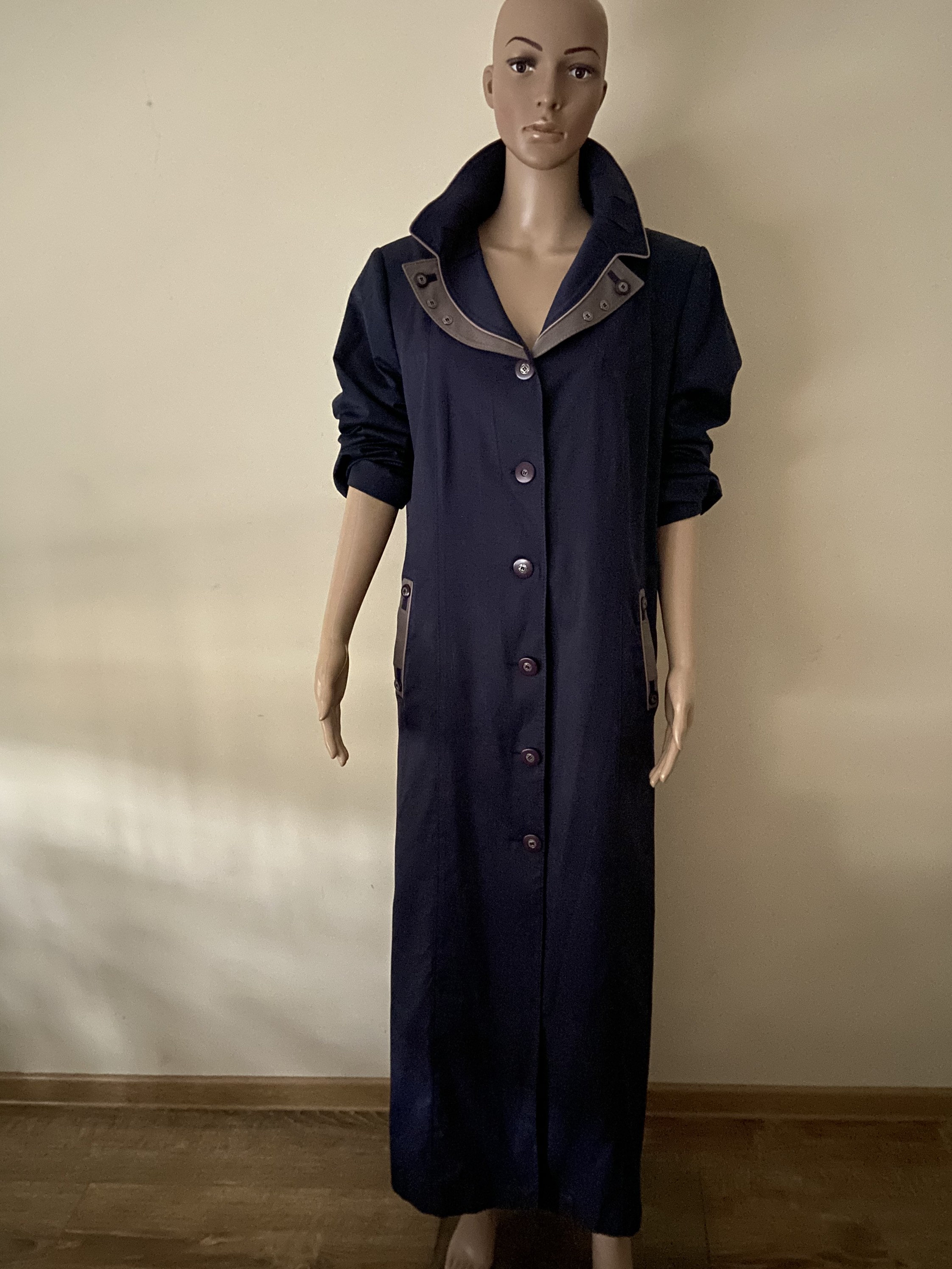 vintage ロングコート　ネイビー　イギリス製 ロング ヴィンテージ ネイビー ブルー コート、サイズ L-XL - Etsy 日本