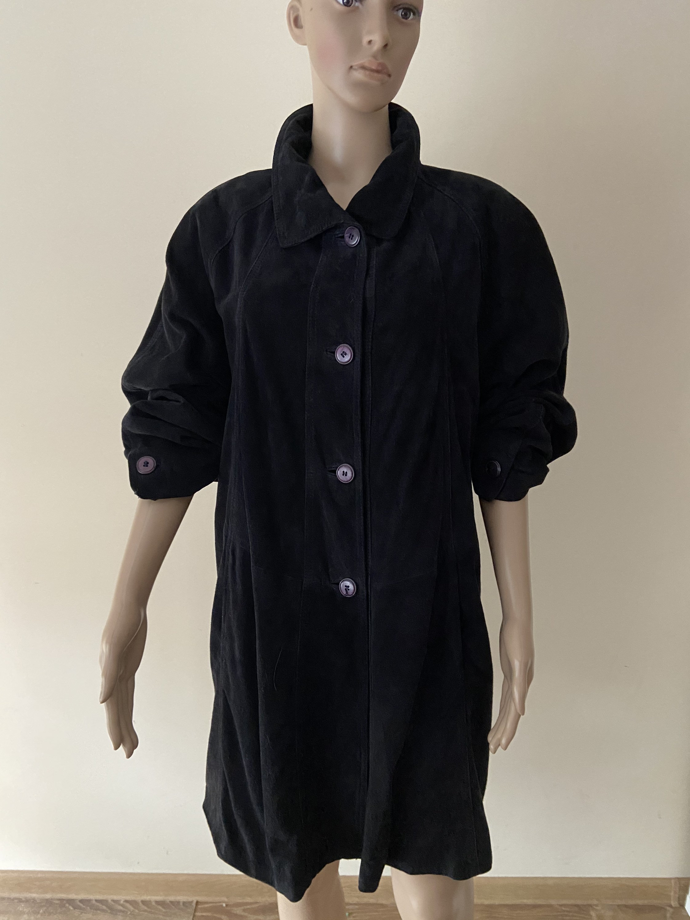 Suede Navy Blue Vintage Jacket, Size 40 - Etsy