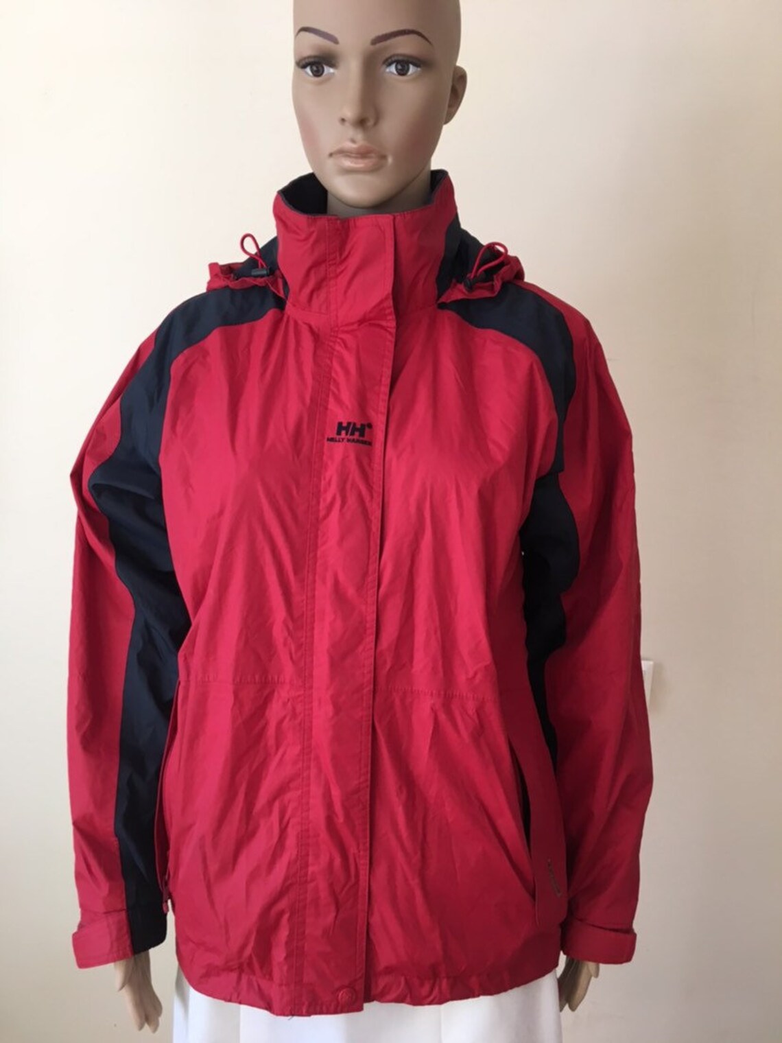 Vintage Helly Hansen Windbreaker Red Shell Parka Jacket Hooded - Etsy UK