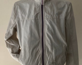 Chaqueta bomber beige vintage, talla M-L