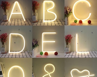 LED - Alphabets - Numbers - Letters - NEON - Kids - Wall Decor - Home Decor - Light - Neon Letters Numbers