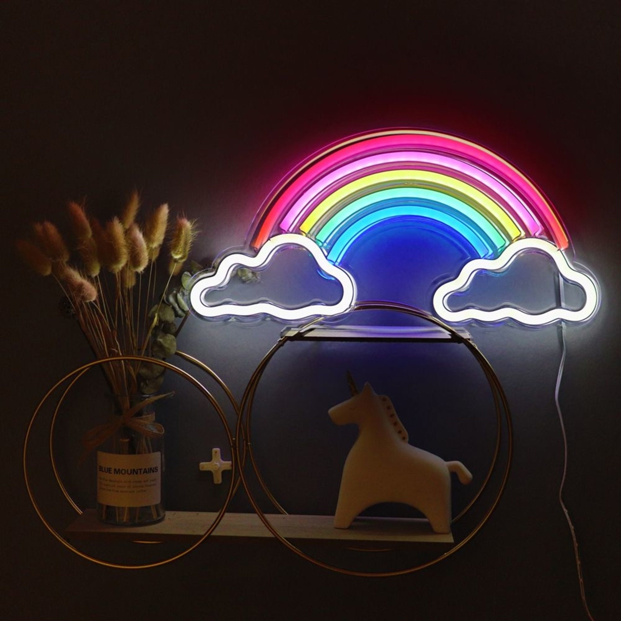8.5" Fun Home Decor Living and Bed Room ReLIVE Personal Neon Light Rainbow 