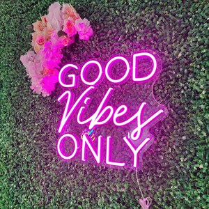Good vibes only sign | Neon Sign LED | Customized neon lamps | Neon quotes for bedroom | Custom made led lights | Neon decor
