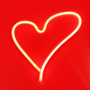 Heart light for gifting, Neon Sign,Neon Girls bedroom Party Neon Valentine's Day Decor, Wedding Invitations Neon, Party Decorations image 2