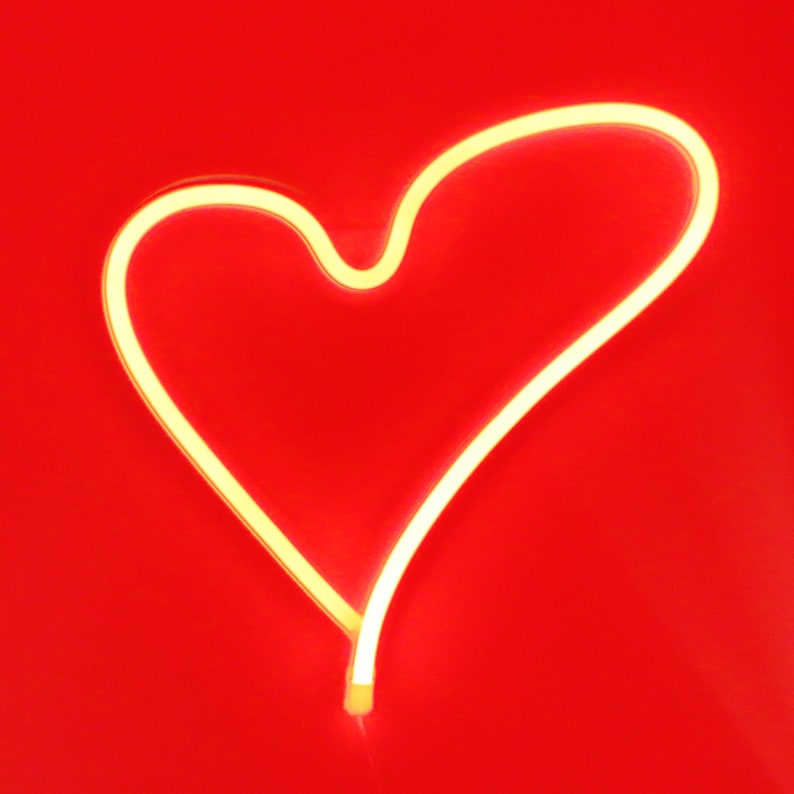 Heart Neon Couple Neon Sign Neon Girls Bedroom Party Neon Etsy