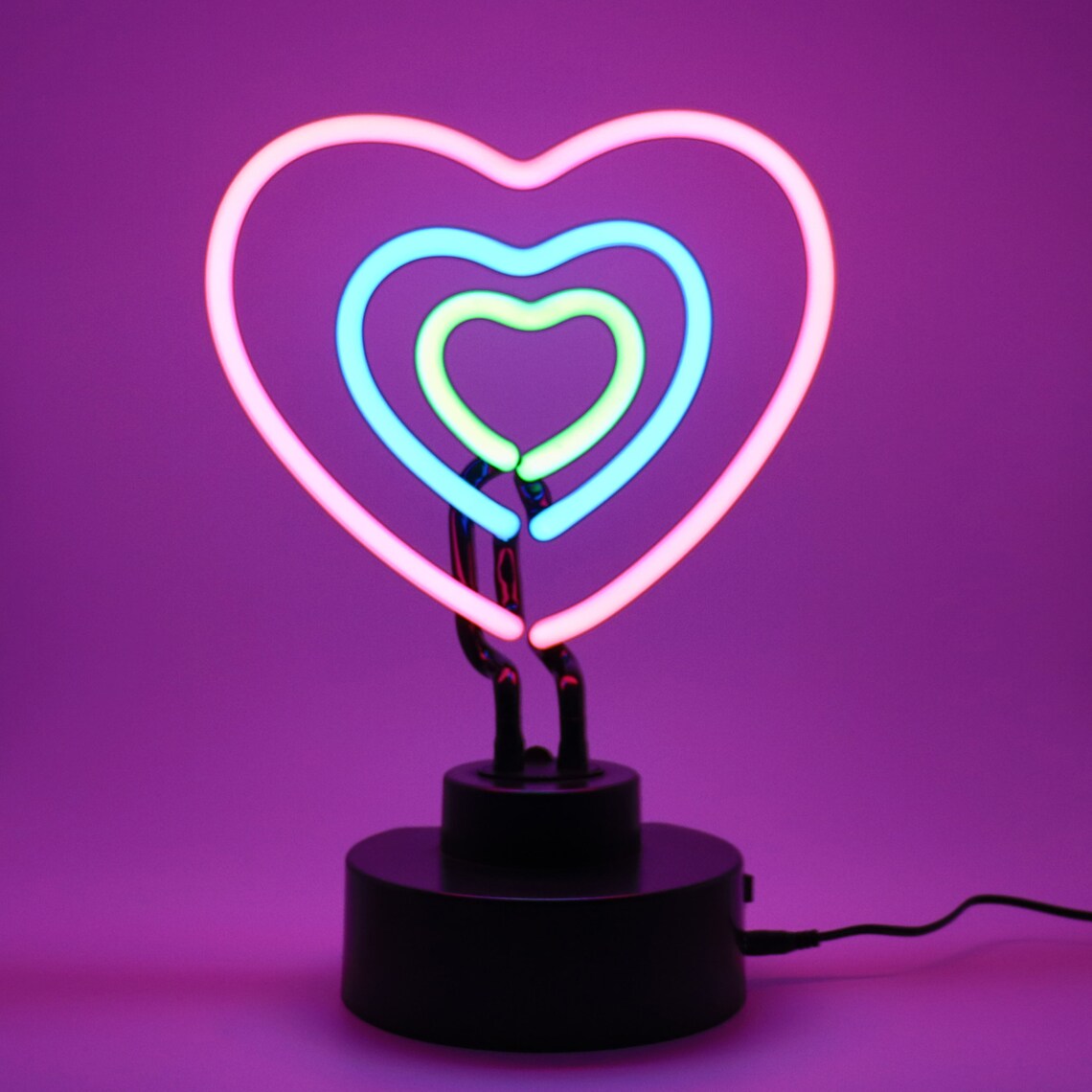 Glass Neon Table Light Wedding Gifts Party room Decoration Etsy