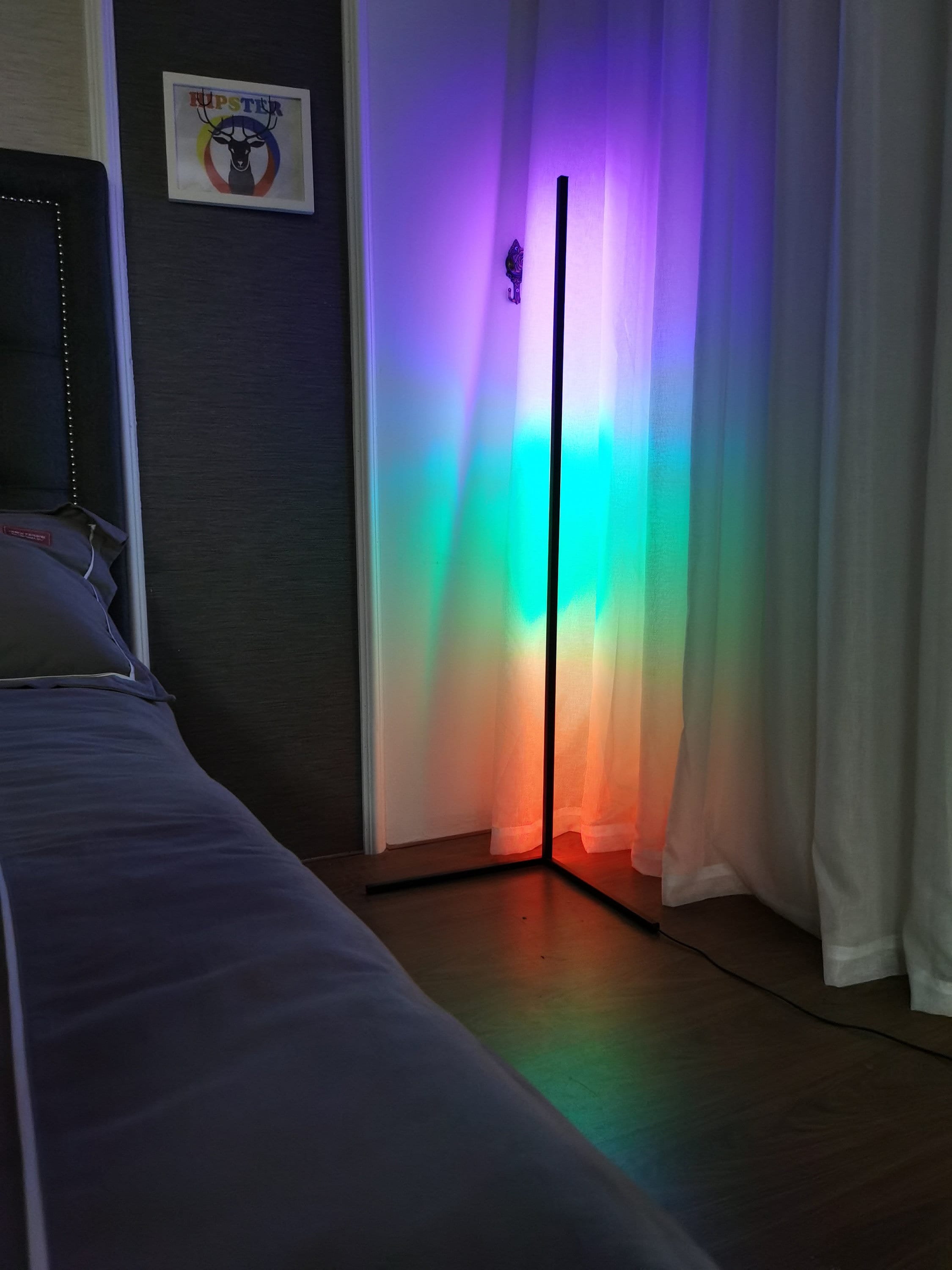 Rgb Floor Lamp Led Floor Lamp Led Lighting Bedroom Decor Etsy