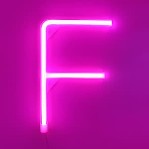 LED Neon Alphabets Numbers Letters NEON Pink Kids Room Wall Neon Light ...