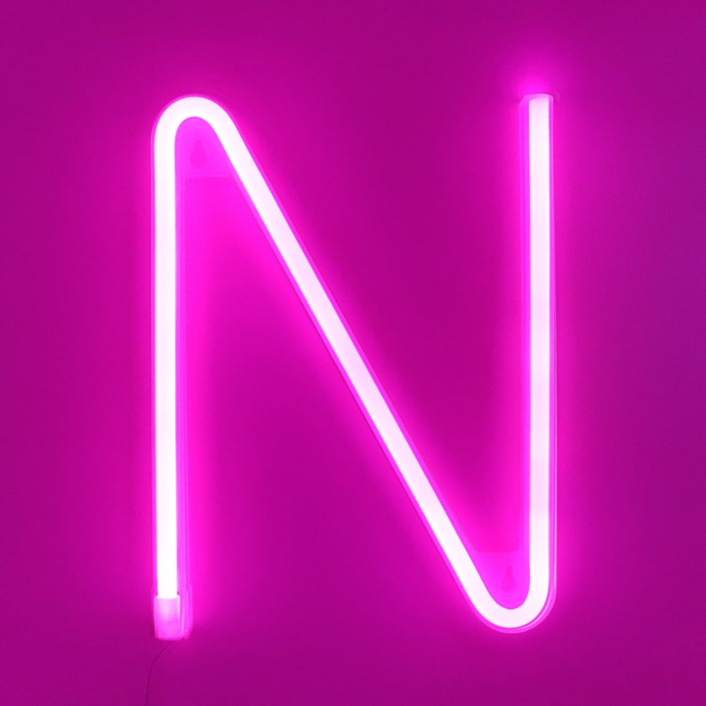 LED Neon Alphabets Numbers Letters NEON Pink Kids Etsy